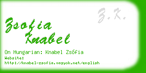 zsofia knabel business card